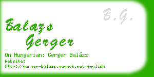 balazs gerger business card