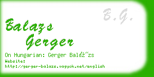 balazs gerger business card